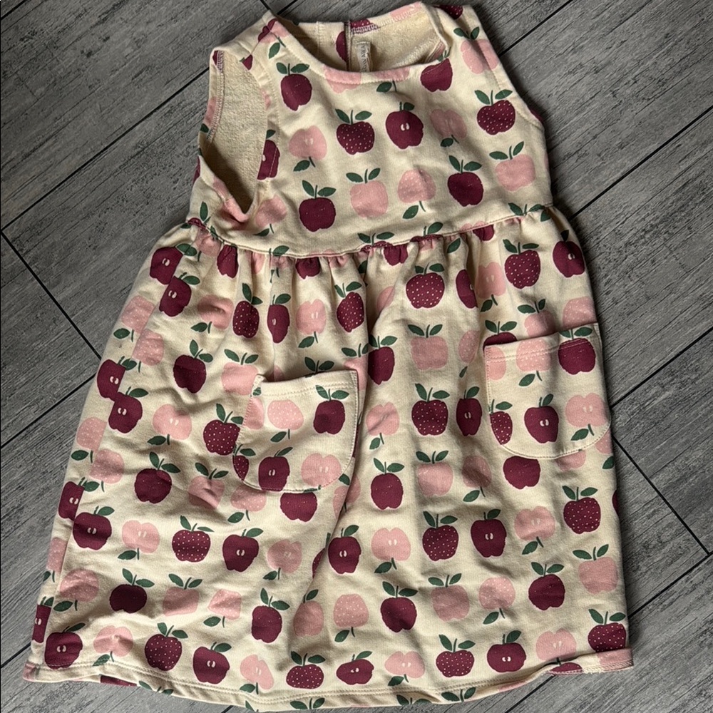 Apple Print Kids Casual Dress